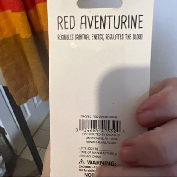 Red Aventurine And Clear Quartz Keychains Lot Of 2 - Picture 5 of 8